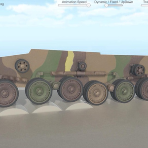 九七式中戦車のサスペンションを観察するアプリ