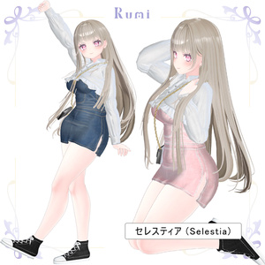 【PB】【4アバター対応】 Denim Onepiece 【VRChat想定】 缩略图 7