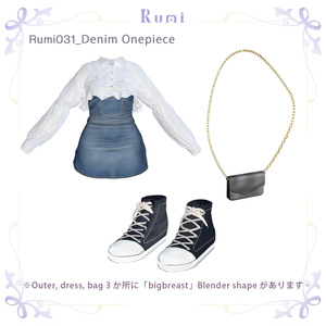 【PB】【4アバター対応】 Denim Onepiece 【VRChat想定】 缩略图 10