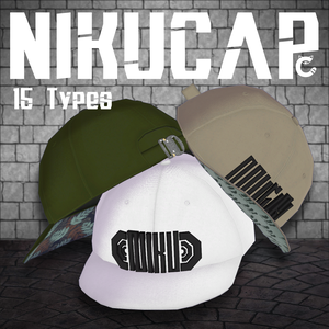 【VRChat想定帽子】NIKU Cap【形調整シェイプキー有り】