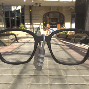 [無料] 錠前の眼鏡 자물쇠 걸린 안경  Lock_Glasses