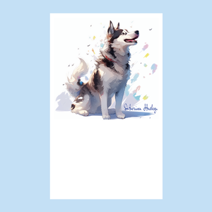 A4テンプレート // カード  card // dogドッグ犬 // シベリアンハスキー