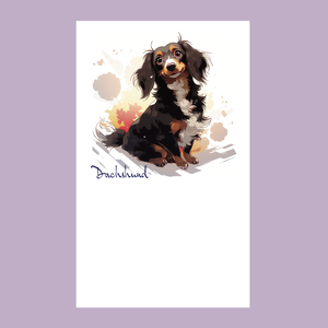 A4テンプレート // カード  card // dogドッグ犬 // ダックスフンド・ブラックタン