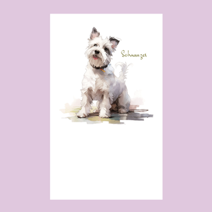 A4テンプレート // カード  card // dogドッグ犬 // シュナウザーホワイト