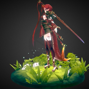 Original 3D Model [Ichiyo Akina] + Unity Package V.1.0.0 + VRM File Data 缩略图 4