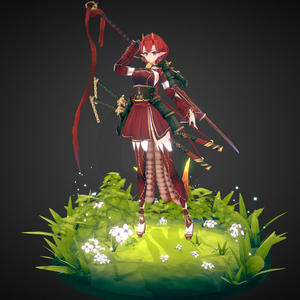 Original 3D Model [Ichiyo Akina] + Unity Package V.1.0.0 + VRM File Data