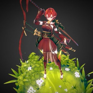 Original 3D Model [Ichiyo Akina] + Unity Package V.1.0.0 + VRM File Data 缩略图 5