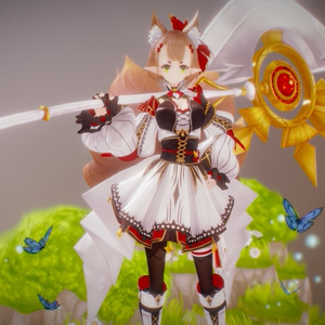 Original Character - Hoshi [Nine Tails Fox] - Humanoid Rig + UnityPackage + VRM File 缩略图 5