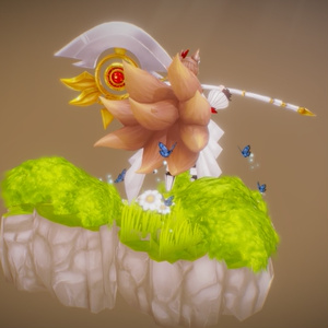 Original Character - Hoshi [Nine Tails Fox] - Humanoid Rig + UnityPackage + VRM File 缩略图 3