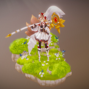 Original Character - Hoshi [Nine Tails Fox] - Humanoid Rig + UnityPackage + VRM File 缩略图 4