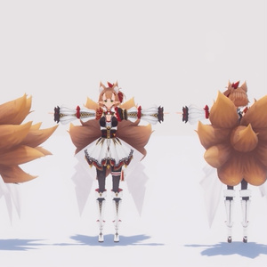 Original Character - Hoshi [Nine Tails Fox] - Humanoid Rig + UnityPackage + VRM File 缩略图 6