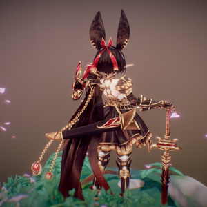 Original 3D Character - Noire [Unity Package + VRM] 缩略图 3