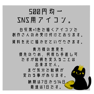 500均一アイコン描きます