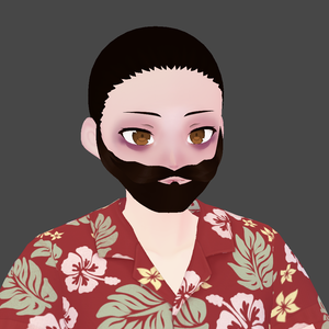 Vroid | Beard Preset | Full shaped beard | Updated for VRoid 1.0