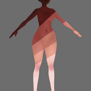 VRoid - Base skin set / feminine - 7 skin tones - Soft shading | Updated for VRoid 1.0