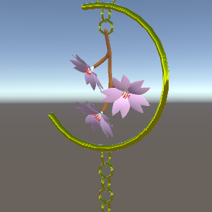 桜のイヤリング（VRChat想定）