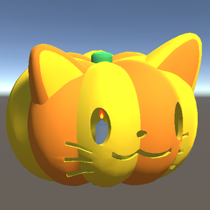 猫型ジャックオランタン（ハイポリ版）
