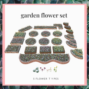 Garden Flowerbed Set 22 Variations