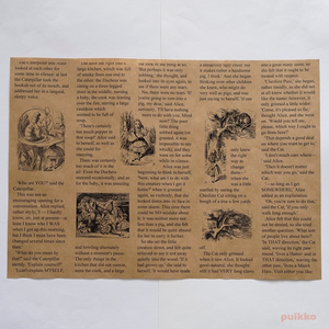 紙製ブックカバー　「不思議の国のアリス」3　A3判