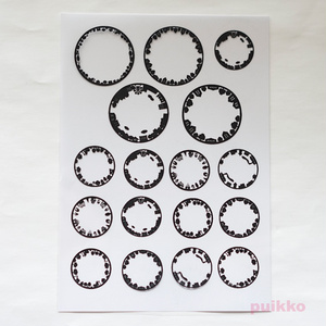 かわいい街並みサークル　レジン封入用フィルム