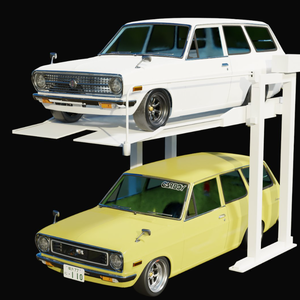 【3D素材】2段立体駐車場　※リフトのみ　blender file