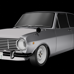 【3D素材】日産 サニーb10　2ドアセダン　blender file