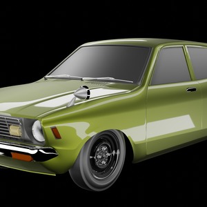 【3D素材】日産 サニーb210セダン　４ドア　blender file