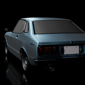 【3D素材】日産 ブルーバードRG810　2ドアセダン DATSUN 810 　blender file