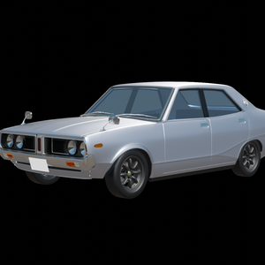 【3D素材】スカイラインC110　ケンメリ(1800) 4ドアセダン　blender file