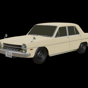 【3D素材】日産 グロリア タテグロ PA30　4ドアセダン 　blender file