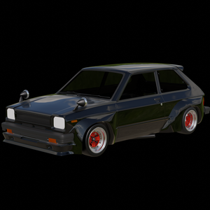 【3D素材】トヨタ スターレットkp61 中期　TS仕様　blender file