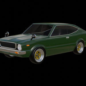【3D素材】トヨタ　カローラ　ハードトップ　TE37　 blender4.0 file