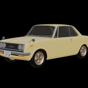 【3D素材】トヨタ　コロナ　HT RT50 3代目 blender4.0 file
