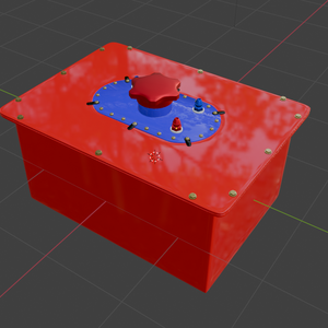 【3D素材】安全タンク　45L用　燃料タンク　レーシングカー用　blender file 4.0