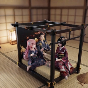 Japanese Zen Canopy Bed (VRChat Optimized)