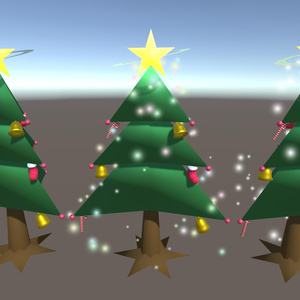 雪の降るクリスマスツリー【3Dモデル】