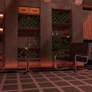 Wine Rack/Display for VRC Worlds (includes Lucky Cat)