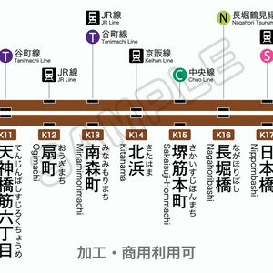 【高画質版】大阪メトロ堺筋線 路線図