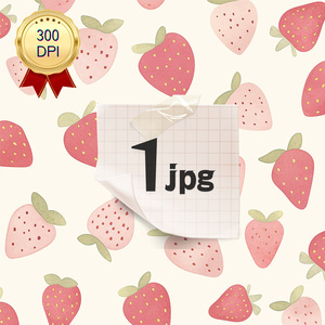 01_Soft Strawberry Pattern Background Material | De...