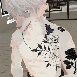 【VRchat向け】架空の花タトゥーデザインセット（全11色）Imaginary Flower Tattoo / 透過PNG
