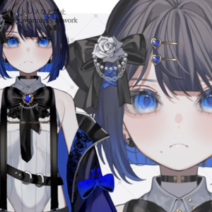 【限定1点Live2d】青インナーの子モデル