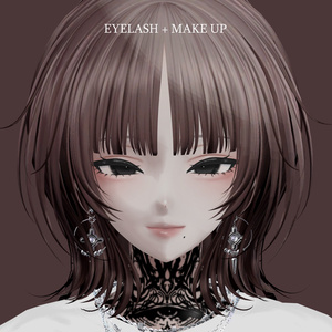 『森羅 ,Shinra』森羅 まつげ, Simple Eyelash Texture. (VRC) 缩略图 2