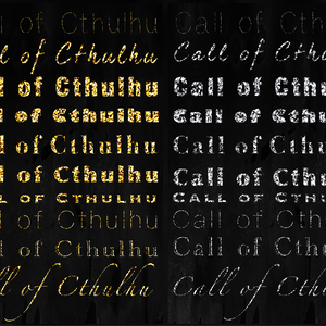 【透過素材】Call of Cthulhu 文字 54種 キラキラセット（金＆銀＆紫） / 装飾素材 / CoC