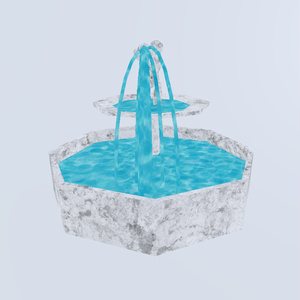 3Dモデル 勢いの良い動く噴水（fountain） 缩略图 2