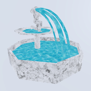3Dモデル 勢いの良い動く噴水（fountain） 缩略图 5