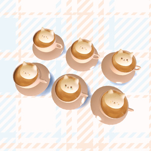 3D小物 「ほっこり もちまるラテアート」 unitypackage 缩略图 3