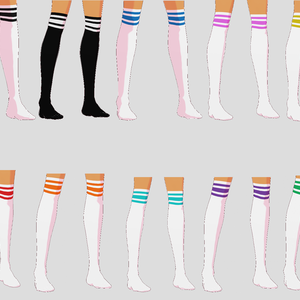 FREE VRoid Knee high socks (10 colors)