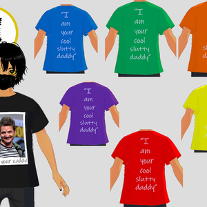 FREE VRoid Who's your zaddy meme T-shirt (7 colors)