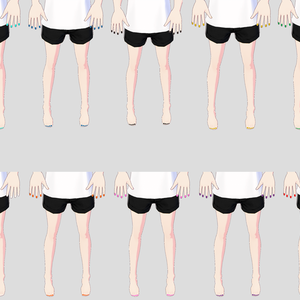 FREE VRoid solid nails (10 colors)