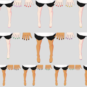 FREE VRoid chipped nails (10 colors)